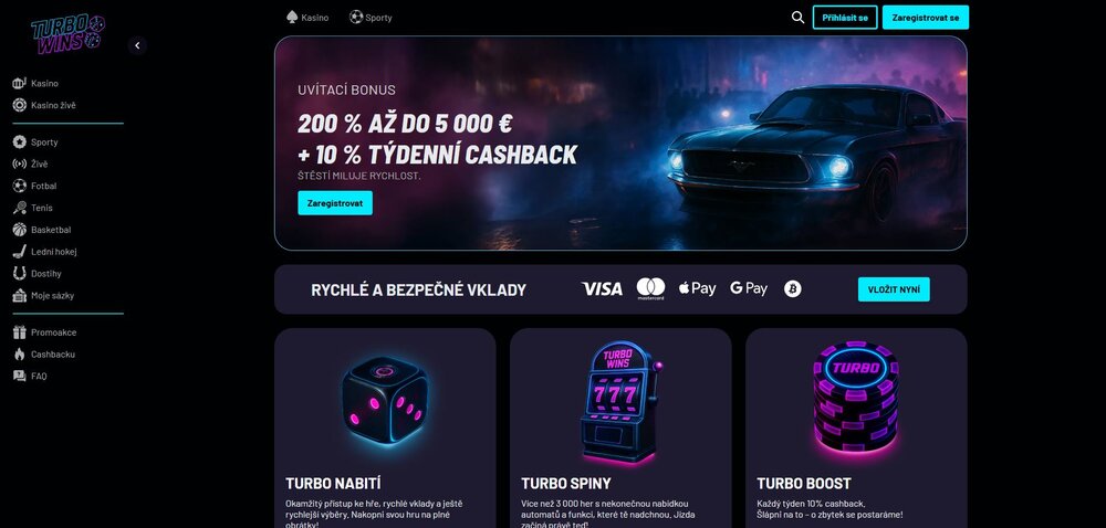 turbo wins casino hlavní strana