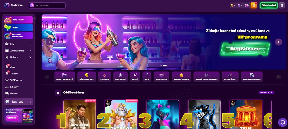 SlotRave casino homepage