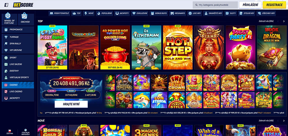 BetScore casino úvod