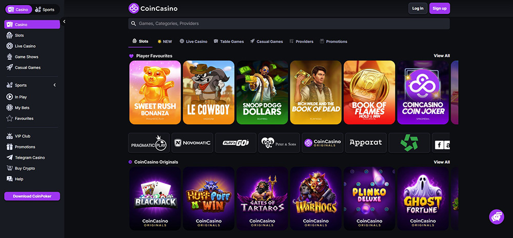 CoinCasino casino úvod