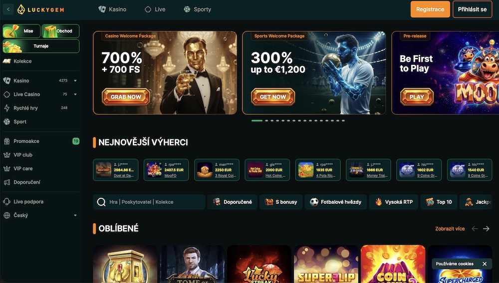 Lucky gem homepage