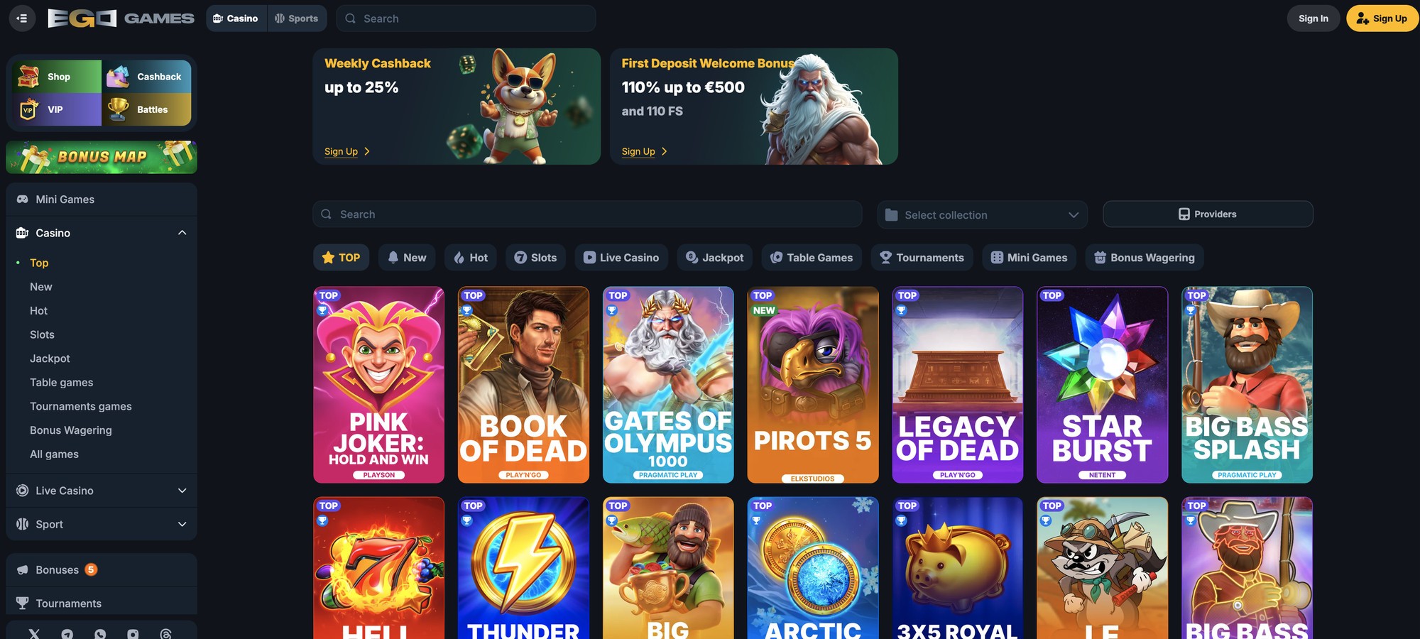 EgoGames casino